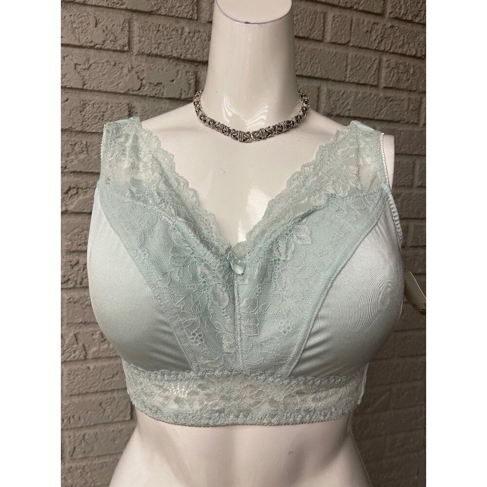 Rhonda Shear Women Blue Pin-Up Wireless Lingerie Bralette Size XL NWT